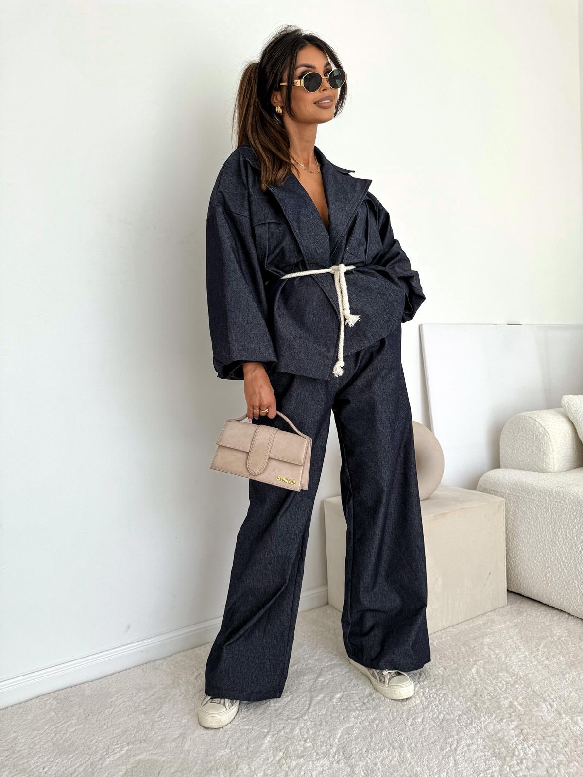 Komplet Denim Wiązany Lil Glam - zdjęcie 4