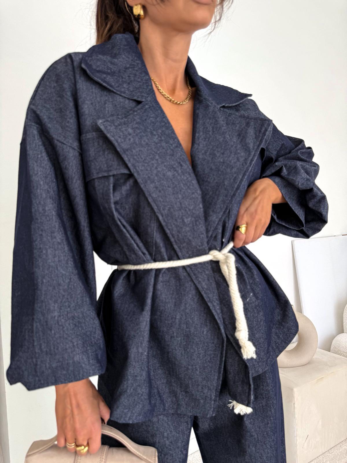 Komplet Denim Wiązany Lil Glam