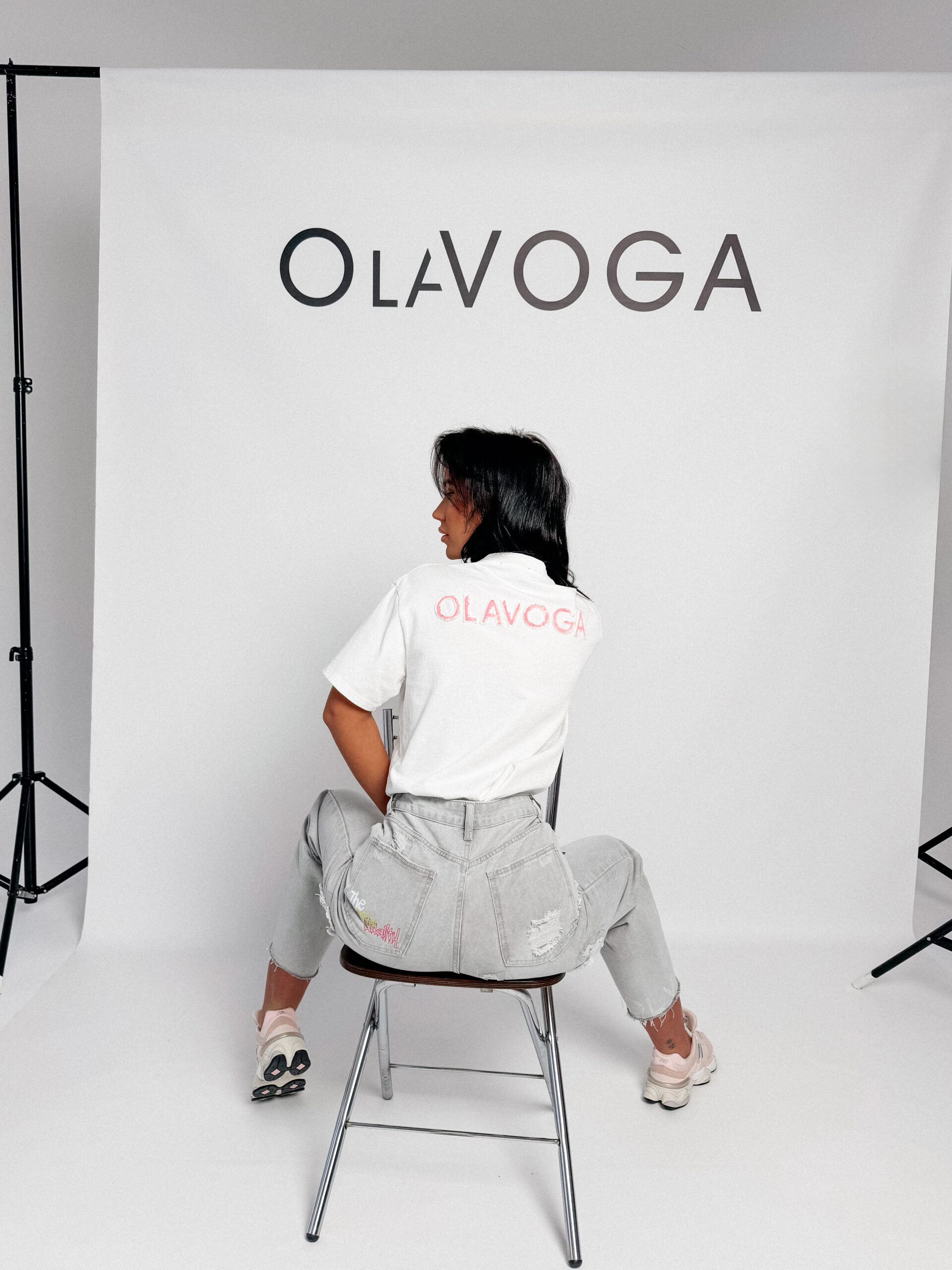 OLAVOGA | T-SHIRT DAMSKI BLUSH | ECRU - zdjęcie 2