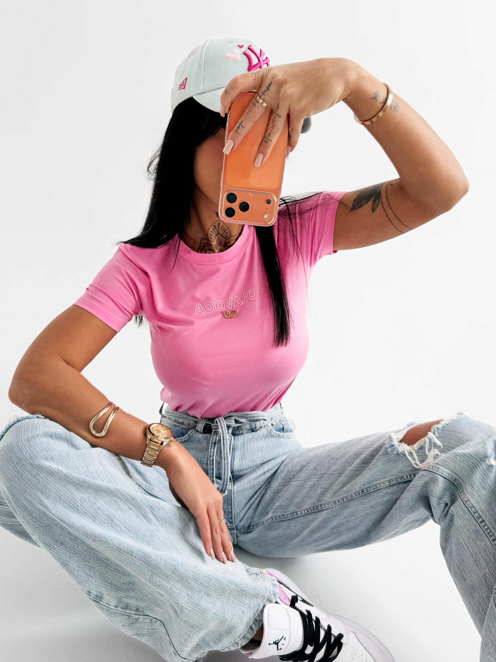 OLAVOGA | T-SHIRT DAMSKI SIENA | PINK - zdjęcie 2